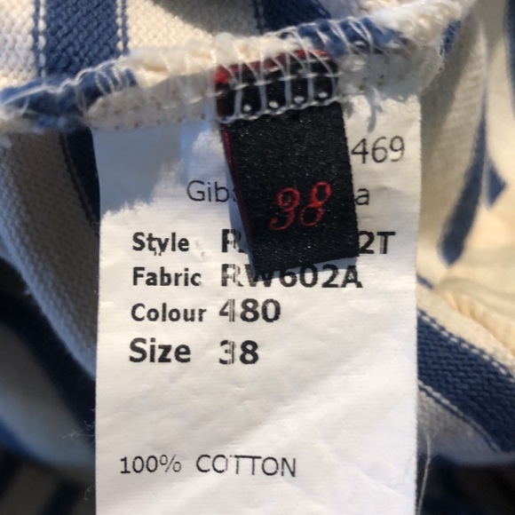 Rochas PS/12 Blue and Ivory Striped Short-Sleeve Shift Dress - Picture 8 of 8